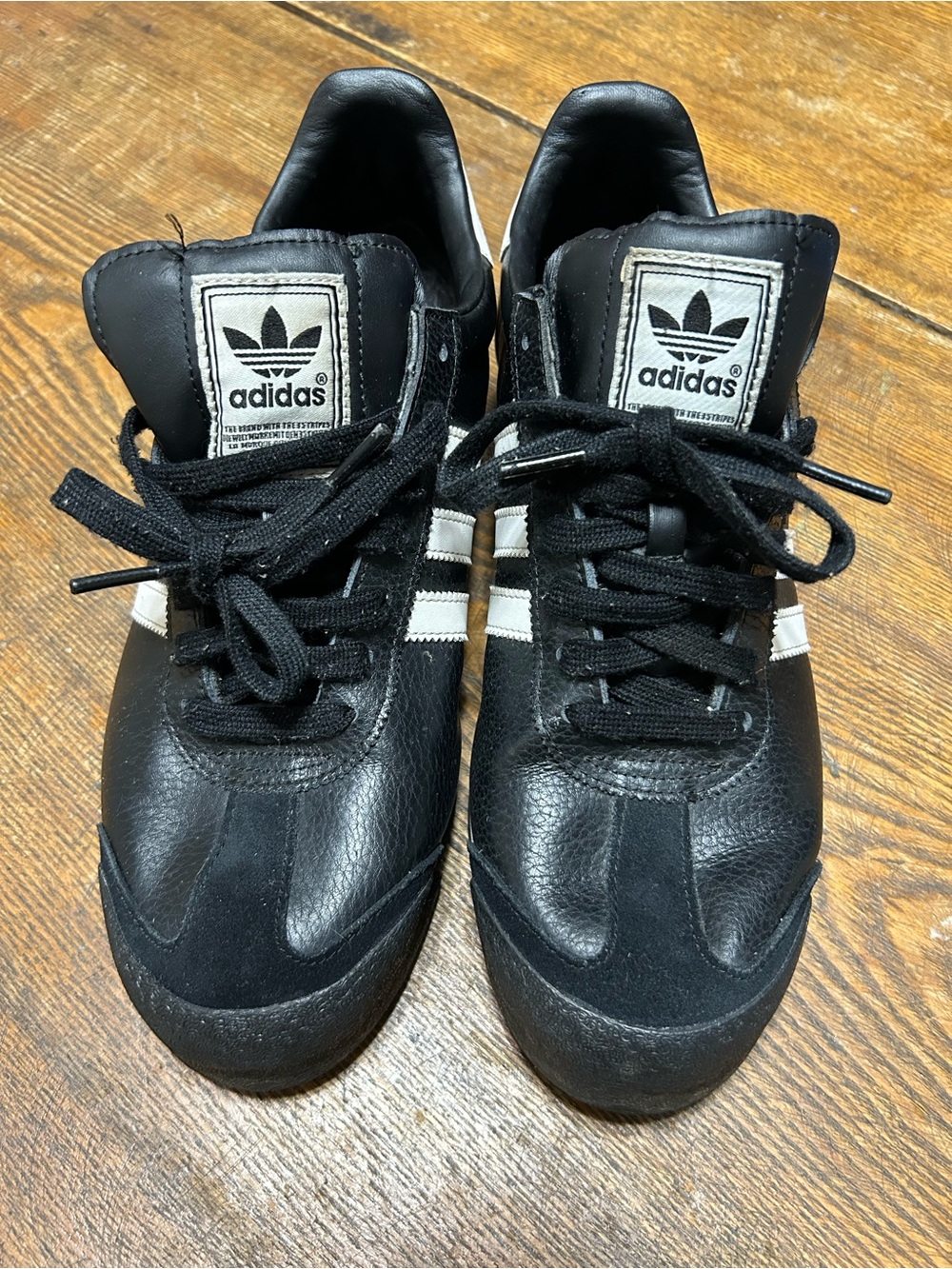 adidas Black Sneakers with White 3-Stripes
